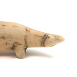 Wonderfully Primitive Walrus Tusk Carved Animal, Presumed Bering Sea Inuit
