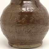 Brown Glazed Stoneware Puzzle Jug