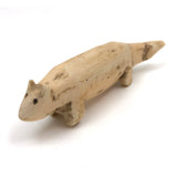 Wonderfully Primitive Walrus Tusk Carved Animal, Presumed Bering Sea Inuit