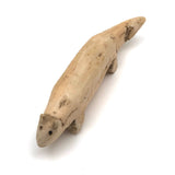 Wonderfully Primitive Walrus Tusk Carved Animal, Presumed Bering Sea Inuit