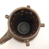 Brown Glazed Stoneware Puzzle Jug