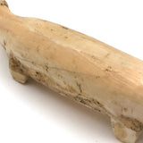 Wonderfully Primitive Walrus Tusk Carved Animal, Presumed Bering Sea Inuit