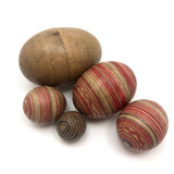 Lovely Hand-painted Japanese Treen Nesting Eggs