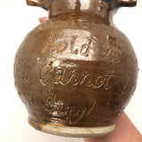 Brown Glazed Stoneware Puzzle Jug