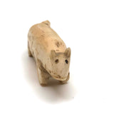 Wonderfully Primitive Walrus Tusk Carved Animal, Presumed Bering Sea Inuit