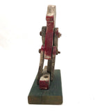 Old Jointed (and Flexible!) Folk Art Whirligig Man with Post