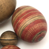 Lovely Hand-painted Japanese Treen Nesting Eggs