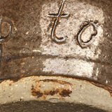 Brown Glazed Stoneware Puzzle Jug