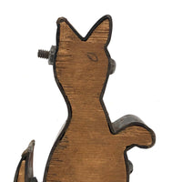 Old Wood and Steel Kangaroo Toy Mold