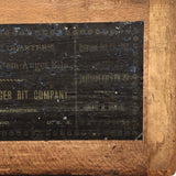 Irvin Augur Bit Company Wooden Box with Center Stem Bits