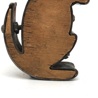 Old Wood and Steel Kangaroo Toy Mold