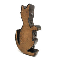 Old Wood and Steel Kangaroo Toy Mold