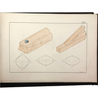 H.A Brown's c. 1940s Ink + Watercolor "Planes Problems and "Elements of Drawing" Set of 43 Plates