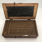 Irvin Augur Bit Company Wooden Box with Center Stem Bits