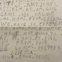 Dear Father From Your Loving Dortter Rebecca Hand-written Letter, 1857