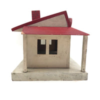 Folk Art Buffalo Train Station with Hinged Roof