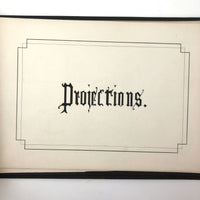 H.A Brown's c. 1940s Ink + Watercolor "Planes Problems and "Elements of Drawing" Set of 43 Plates