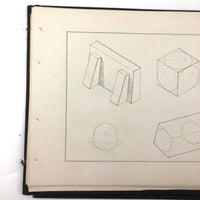 H.A Brown's c. 1940s Ink + Watercolor "Planes Problems and "Elements of Drawing" Set of 43 Plates