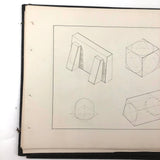 H.A Brown's c. 1940s Ink + Watercolor "Planes Problems and "Elements of Drawing" Set of 43 Plates