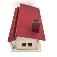 Folk Art Buffalo Train Station with Hinged Roof