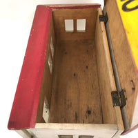 Folk Art Buffalo Train Station with Hinged Roof