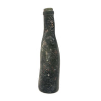 Fire Transformed Old Glass Bottle with Amazing Surface