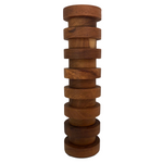 Columnar Tall Modernist Teak Vase