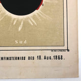 Total Solar Eclipse Austrian Journal of Popular Astronomy Bookplate,  c. 1876