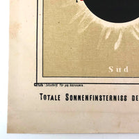 Total Solar Eclipse Austrian Journal of Popular Astronomy Bookplate,  c. 1876