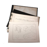 H.A Brown's c. 1940s Ink + Watercolor "Planes Problems and "Elements of Drawing" Set of 43 Plates