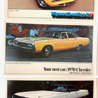 Let of 6 1970 Chrysler Advertising Postcards