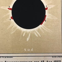 Total Solar Eclipse Austrian Journal of Popular Astronomy Bookplate,  c. 1876
