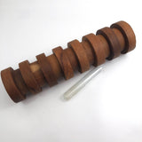 Columnar Tall Modernist Teak Vase