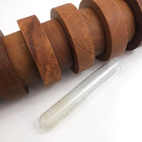 Columnar Tall Modernist Teak Vase