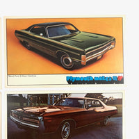 Let of 6 1970 Chrysler Advertising Postcards