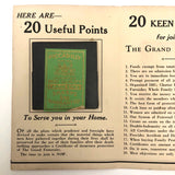Here's the Point! 1927 Grand Fraternity Promo Booklets with Needles!