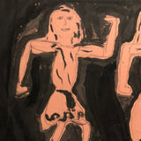 Girl Power! Pencil and Tempera Drawing on Pink Paper