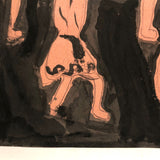 Girl Power! Pencil and Tempera Drawing on Pink Paper