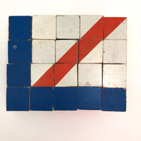 Vintage Wooden Color Cubes - Set of 20