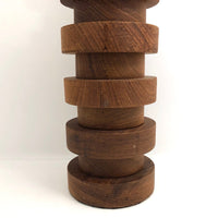 Columnar Tall Modernist Teak Vase