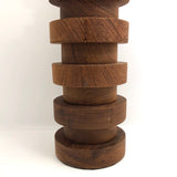Columnar Tall Modernist Teak Vase