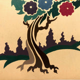 Decorative Gouache Fireside Studios "Practice Board" Flower Tree Painting, 1935