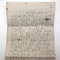 Dear Father From Your Loving Dortter Rebecca Hand-written Letter, 1857