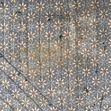 Stunning Antique Cigar Silk Quilt with Calico Fabric Back