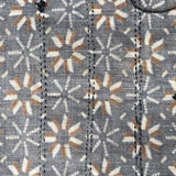 Stunning Antique Cigar Silk Quilt with Calico Fabric Back