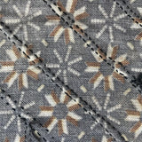 Stunning Antique Cigar Silk Quilt with Calico Fabric Back