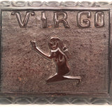Relief-carved Heavy Wooden Folk Art Virgo Wall Plaque