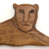Charming Little Hand-carved Wooden Lion