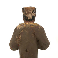 Antique Carved, Painted Wooden Chinese Figure on Base