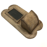 Fabulous 1905 Signed Hanging Match Holder with Striking Paper